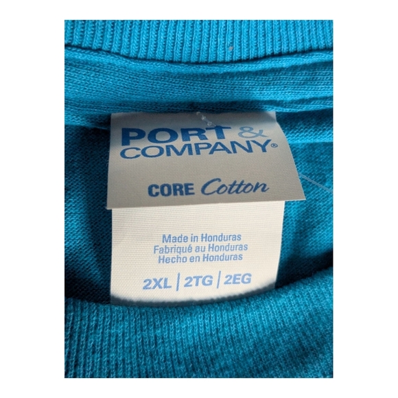 T-shirt "Getting Piggy With It". Size 2XL. Blue. NWT. - Picture 4 of 6